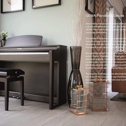 Piano Bench Deluxe | Black